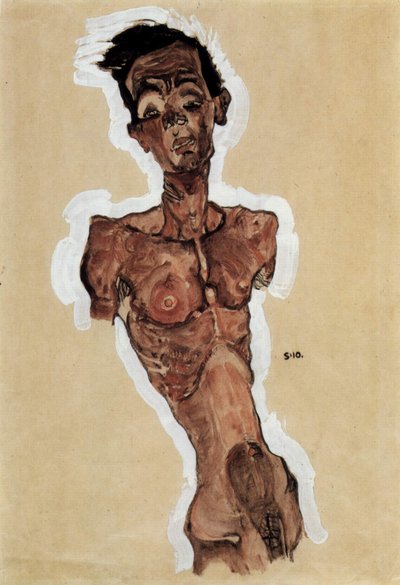 Akt, Selbstporträt von Egon Schiele